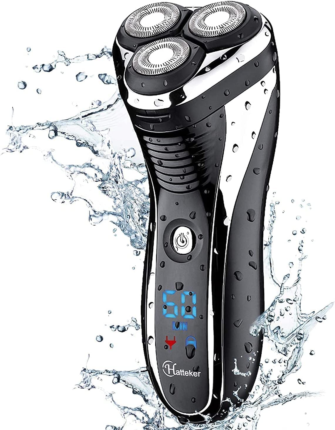 Hatteker 3D Rotary Electric Shaver with Pop-Up Trimmer