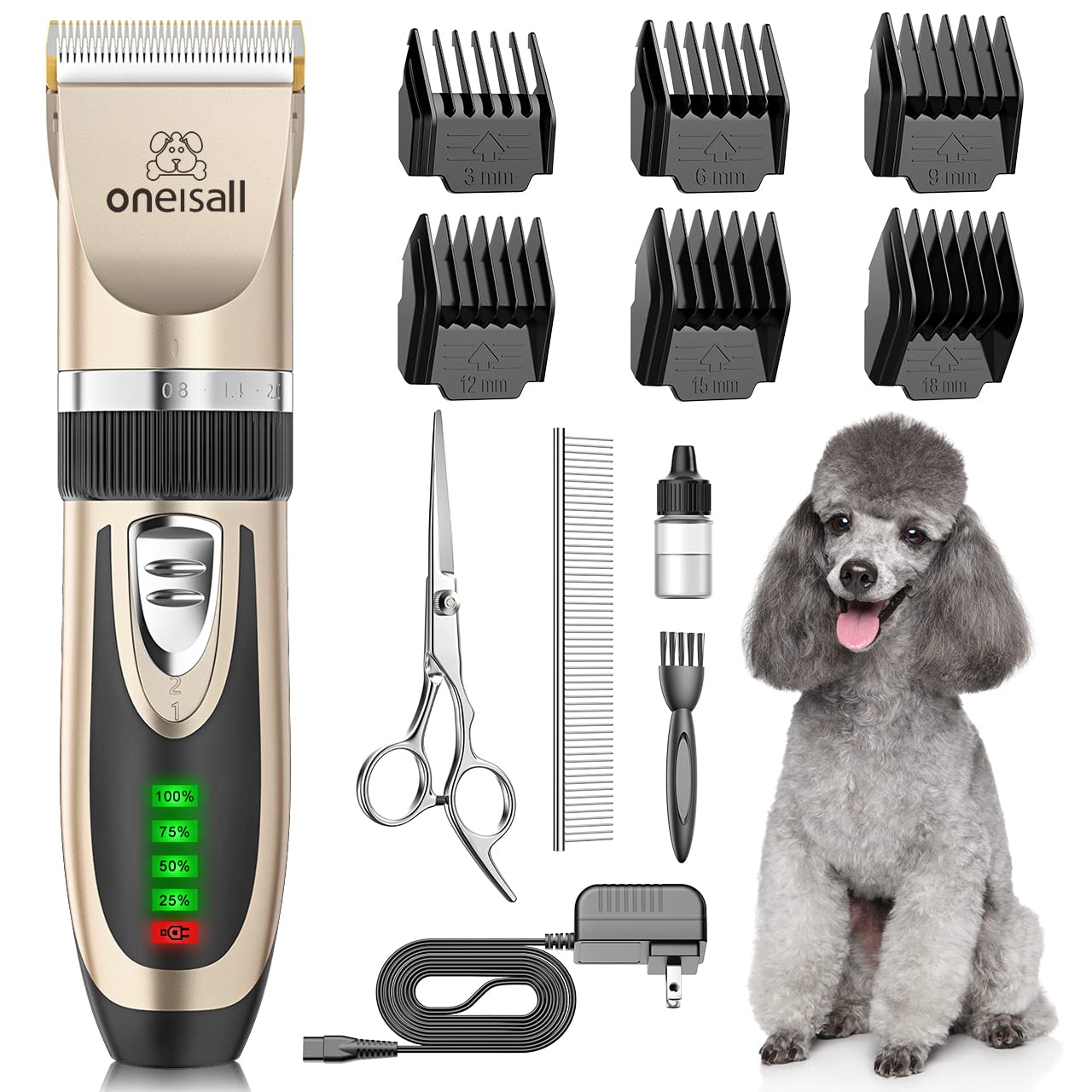 Hatteker Dog Grooming Clipper with Digital LED Readout