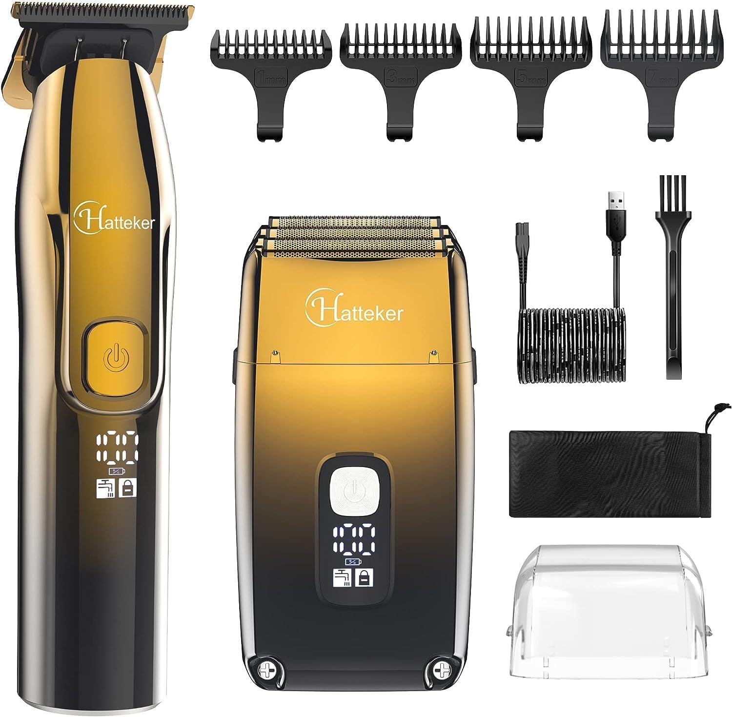 Hatteker Triple Blade Foil Head Shaver & Beard Clipper