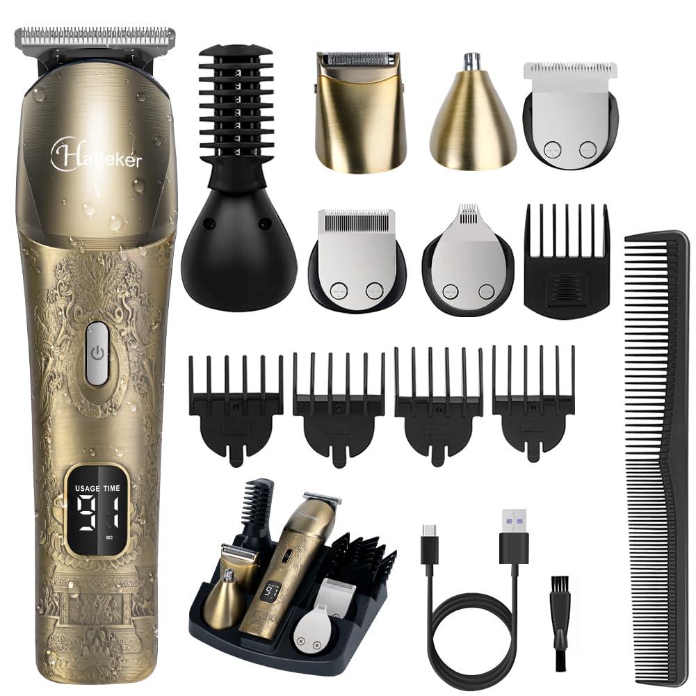Hatteker Upgraded Waterproof Cordless Hair Clipper & Shaver Set