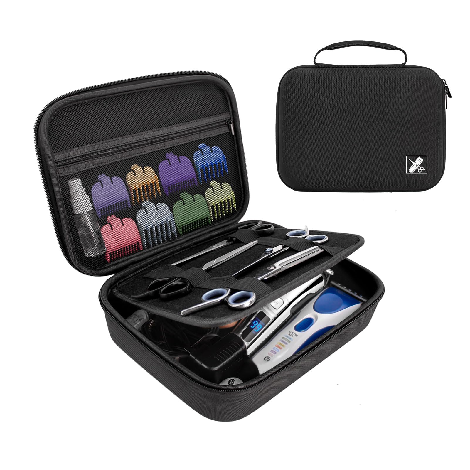 Hatteker Hard Clipper Case for Barbers — Hair Clippers Travel Case for