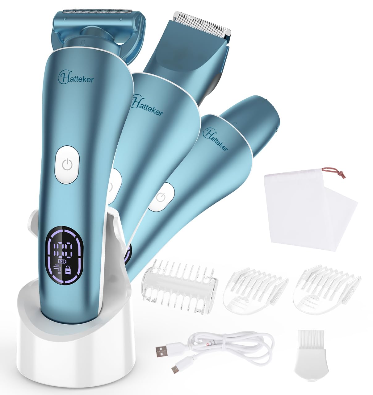 Hatteker Women's Electric Shaver & Bikini Trimmer (Blue)